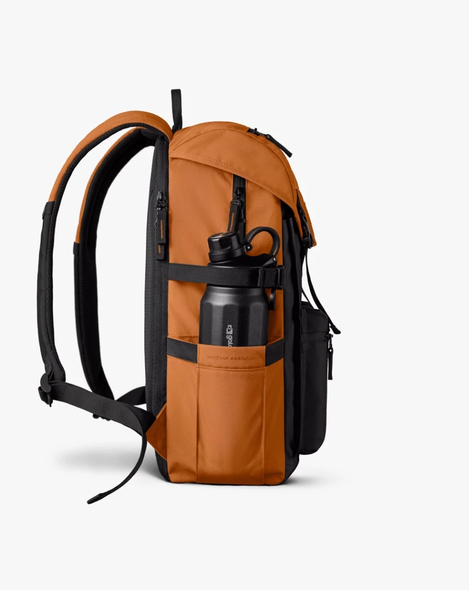 Mochila Pelican 2.0 30L Galápagos Preta e Caramelo